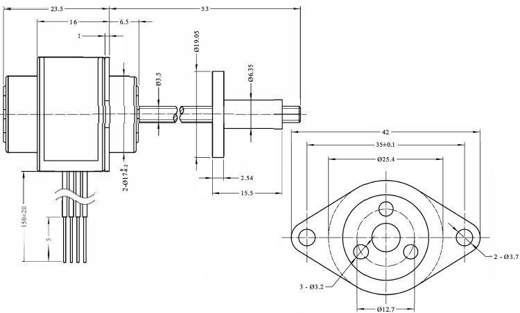 25mm linear stepper motor