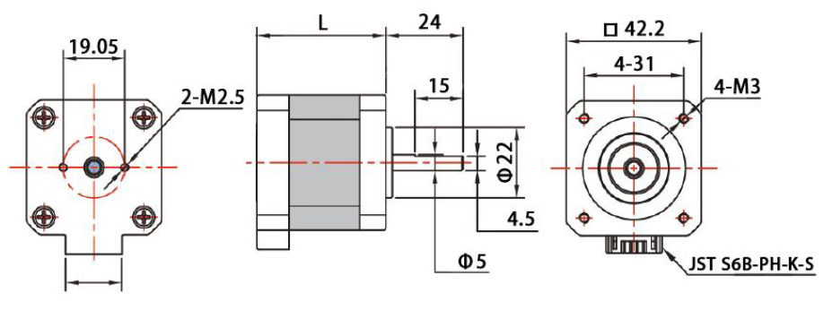 42mm NEMA17 Hybrid stepper motor 