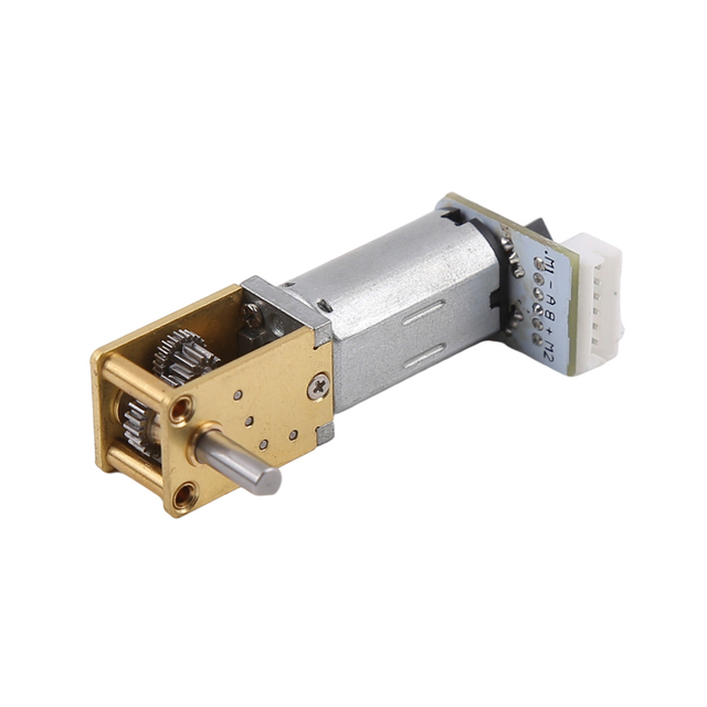 Worm gearbox N20 DC motor with custom encoder