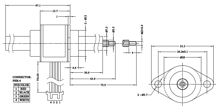 20mm linear stepper motor
