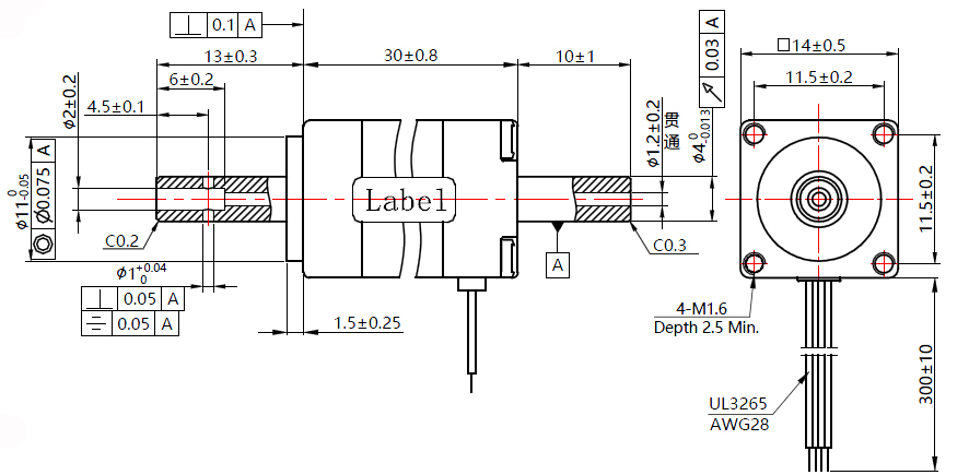 14mm NEMA6 Hybrid stepper motor