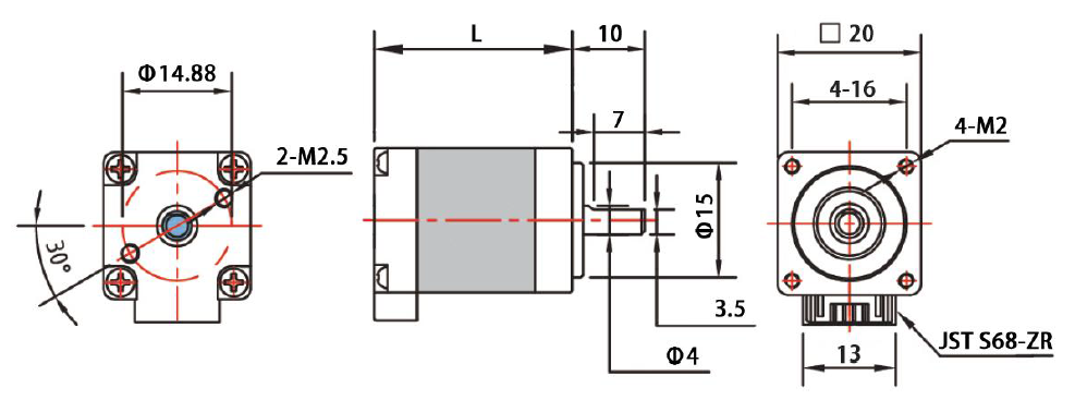 20mm NEMA8 Hybrid stepper motor 