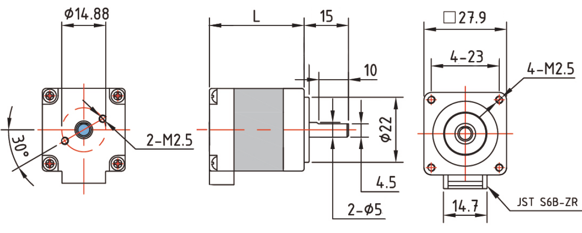 28mm NEMA11 Hybrid stepper motor 