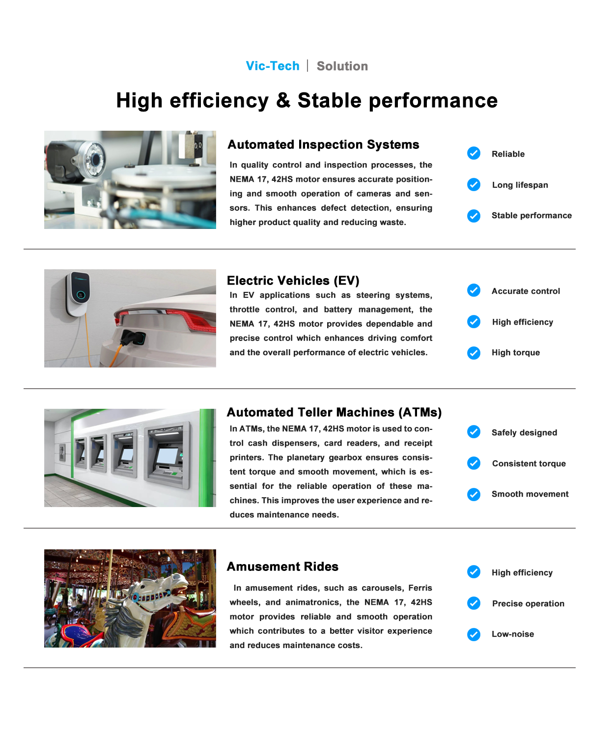 42mm NEMA17 Hybrid stepper motor 