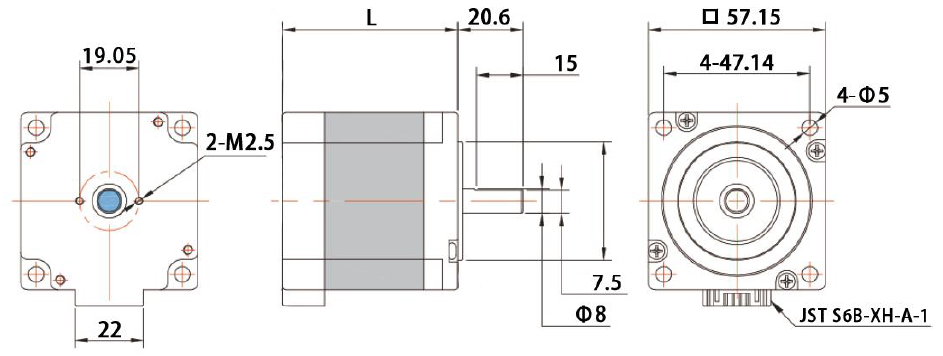 57mm NEMA23 Hybrid stepper motor 