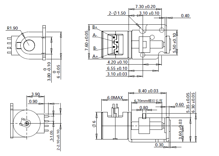 6mm Slider linear stepper motor