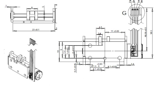 8mm Slider linear stepper motor