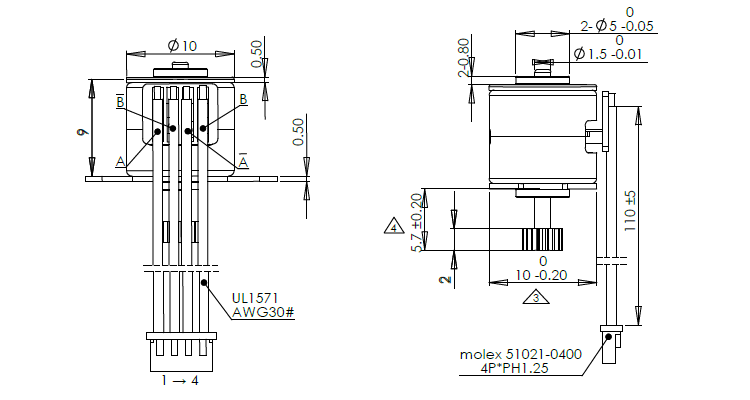 10mm micro stepper motor 