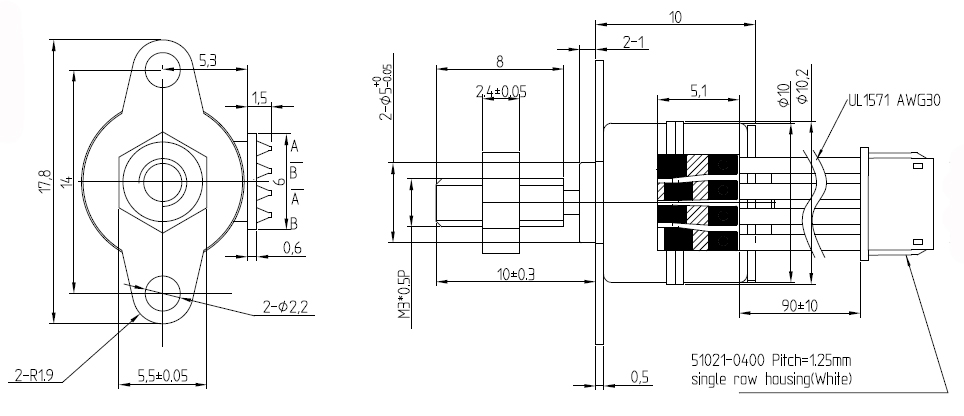 10mm linear stepper motor